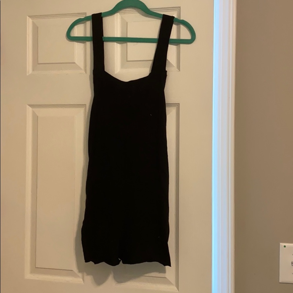 Black cotton overalls